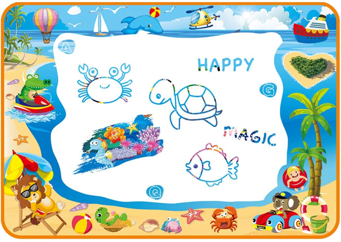 Amazon.com: BROLEO Water Drawing Mat for Painting Colorful Water Drawing  Mat Safe Early Education Reusable Luminous for Kids (Dinosaur Style) :  Everything Else